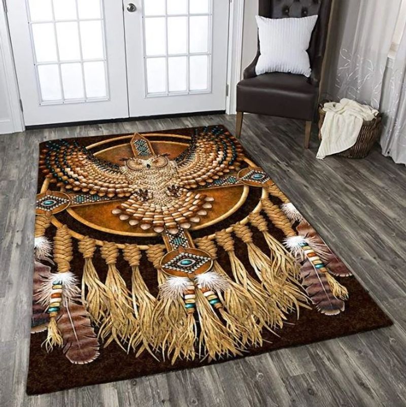 Owl Native American Rectangle Rug 26