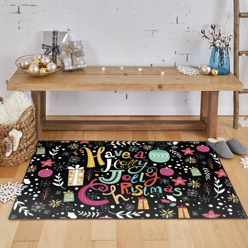Holly Jolly Christmas Family Rectangle Rug