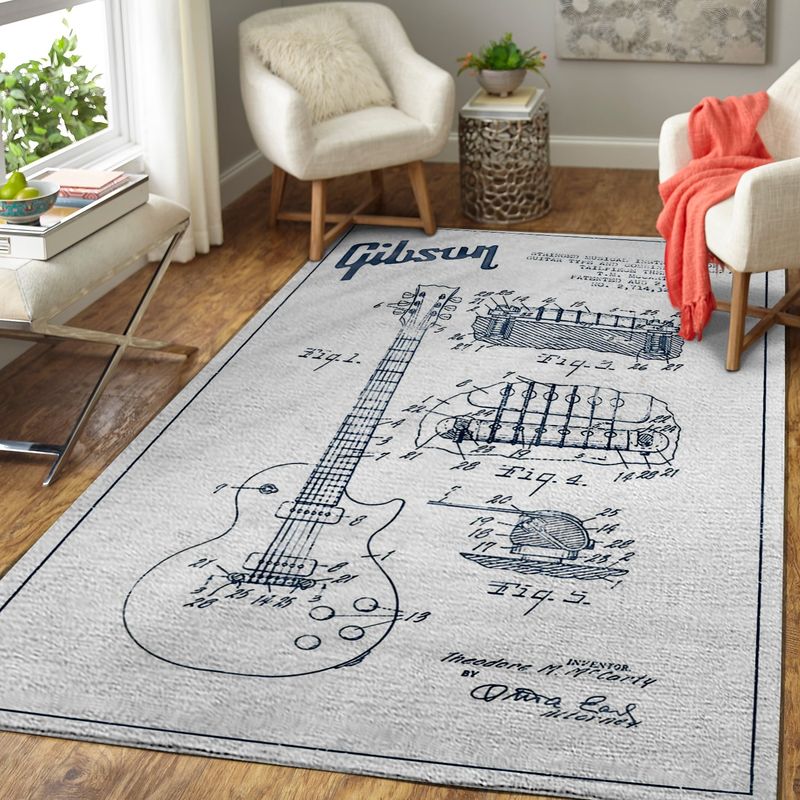 Guitar Gib Rectangle Rug 112