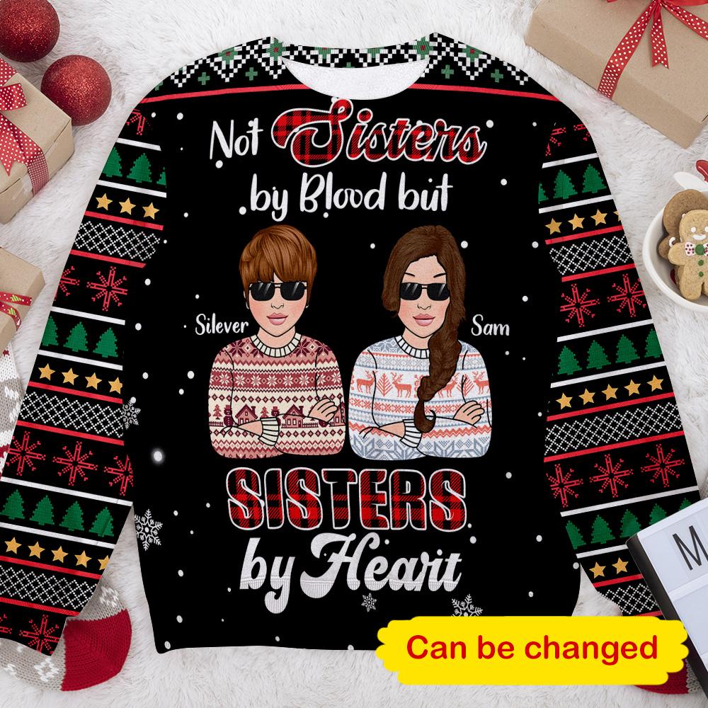 Sister By Heart Personalizedwitch Personalized Christmas Sweater