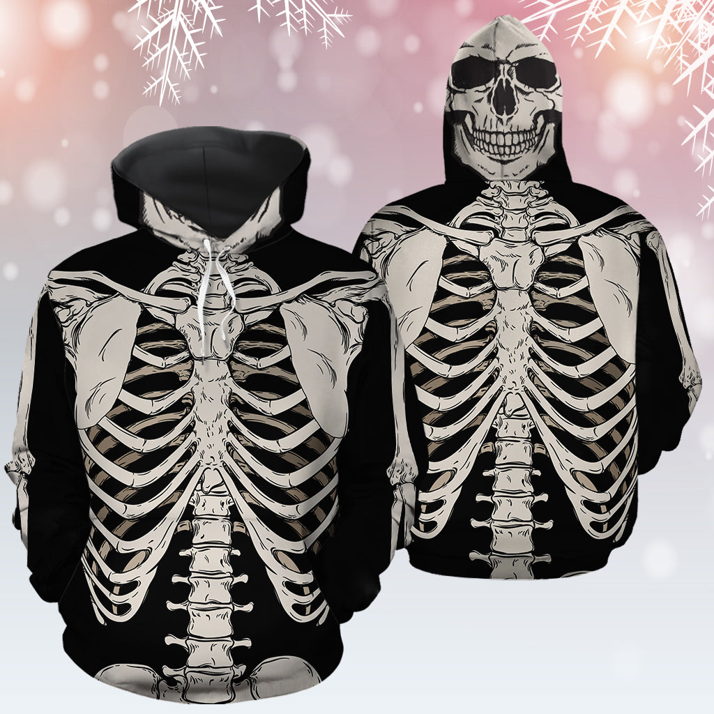 Skeleton Awesome TY1512 unisex womens & mens, couples matching, friends, funny family sublimation 3D hoodie christmas holiday gifts (plus size available)