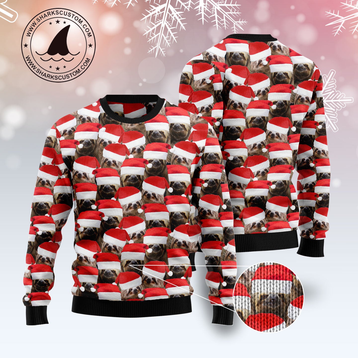 Sloth Group Awesome TY0511 Ugly Christmas Sweater