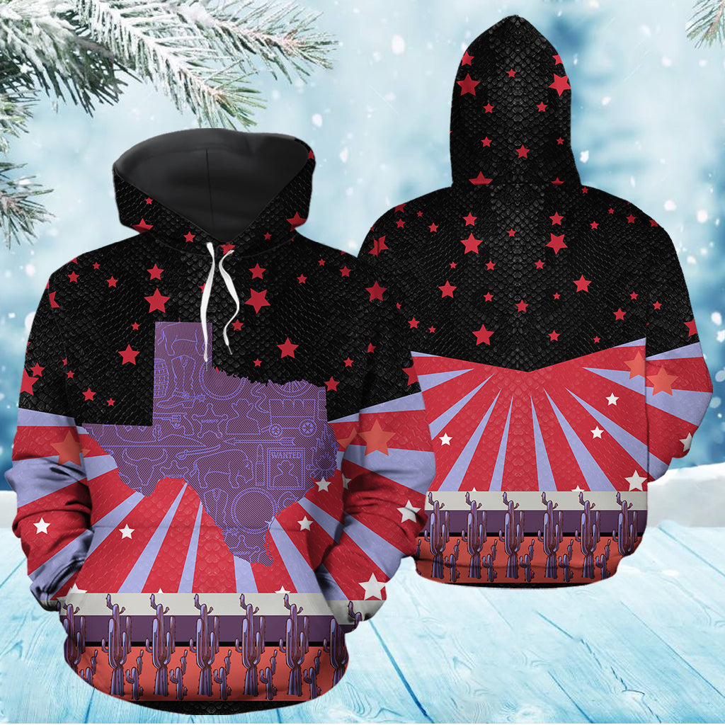 Texas USA State Awesome T1610 - All Over Print Unisex Hoodie