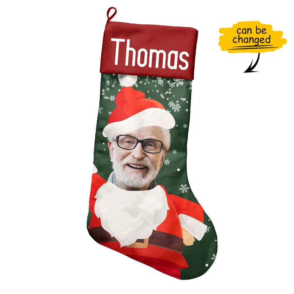 Santa Claus Custom Face Personalizedwitch Personalized Christmas Stocking