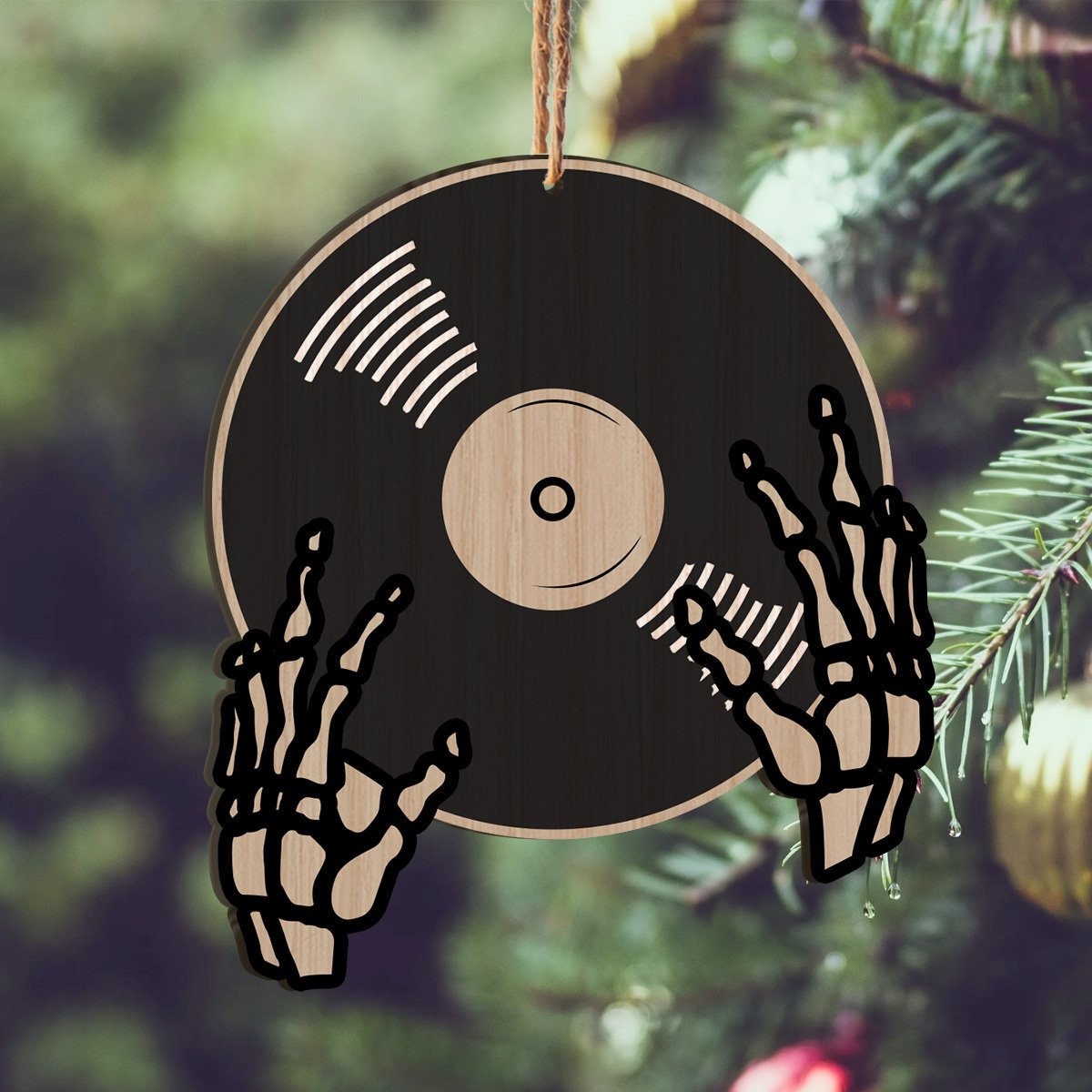 Vinyl Is Not Dead Personalizedwitch Printed Wood Christmas Ornament