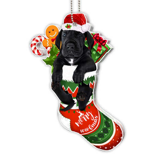 Great Dane Red Truck Acrylic Ornament