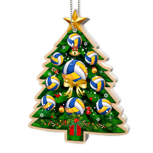 Volleyball Christmas Tree Acrylic Ornament