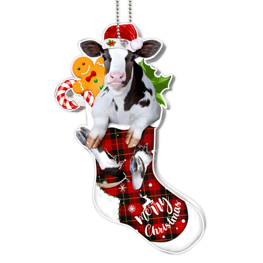 Cow Tree Socks Acrylic Ornament