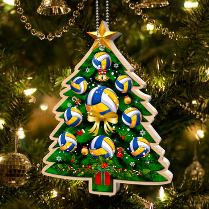 Volleyball Christmas Tree Acrylic Ornament