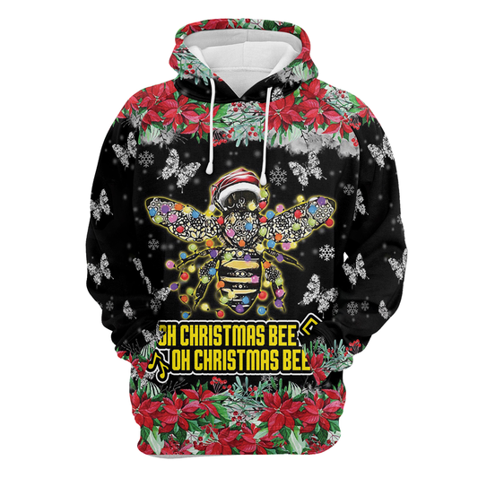 Oh Christmas Bee All Over Print Unisex Hoodie