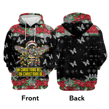 Oh Christmas Bee All Over Print Unisex Hoodie