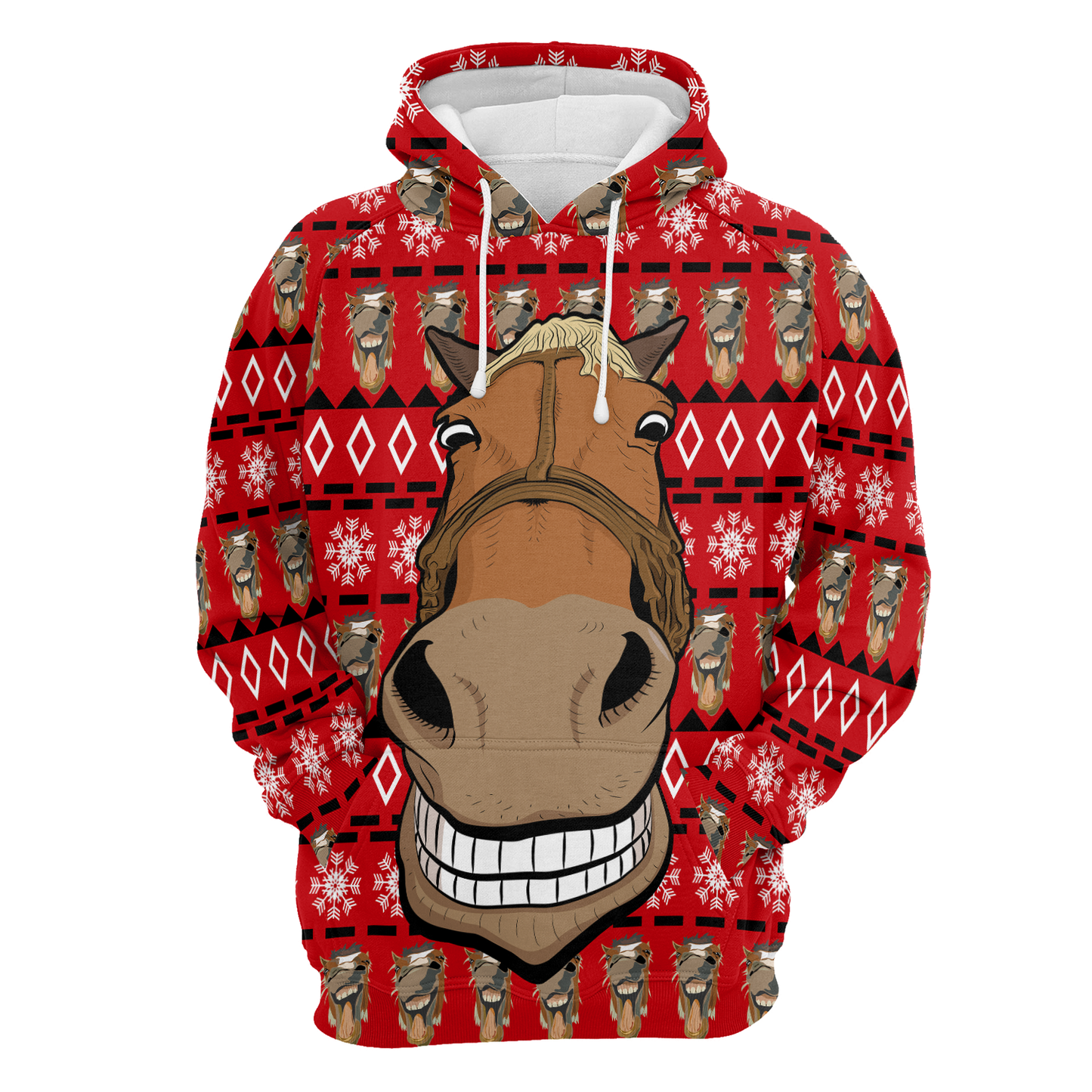Funny Horse All Over Print Unisex Hoodie
