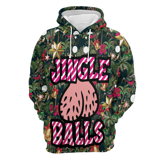 Jingle Balls All Over Print Unisex Hoodie