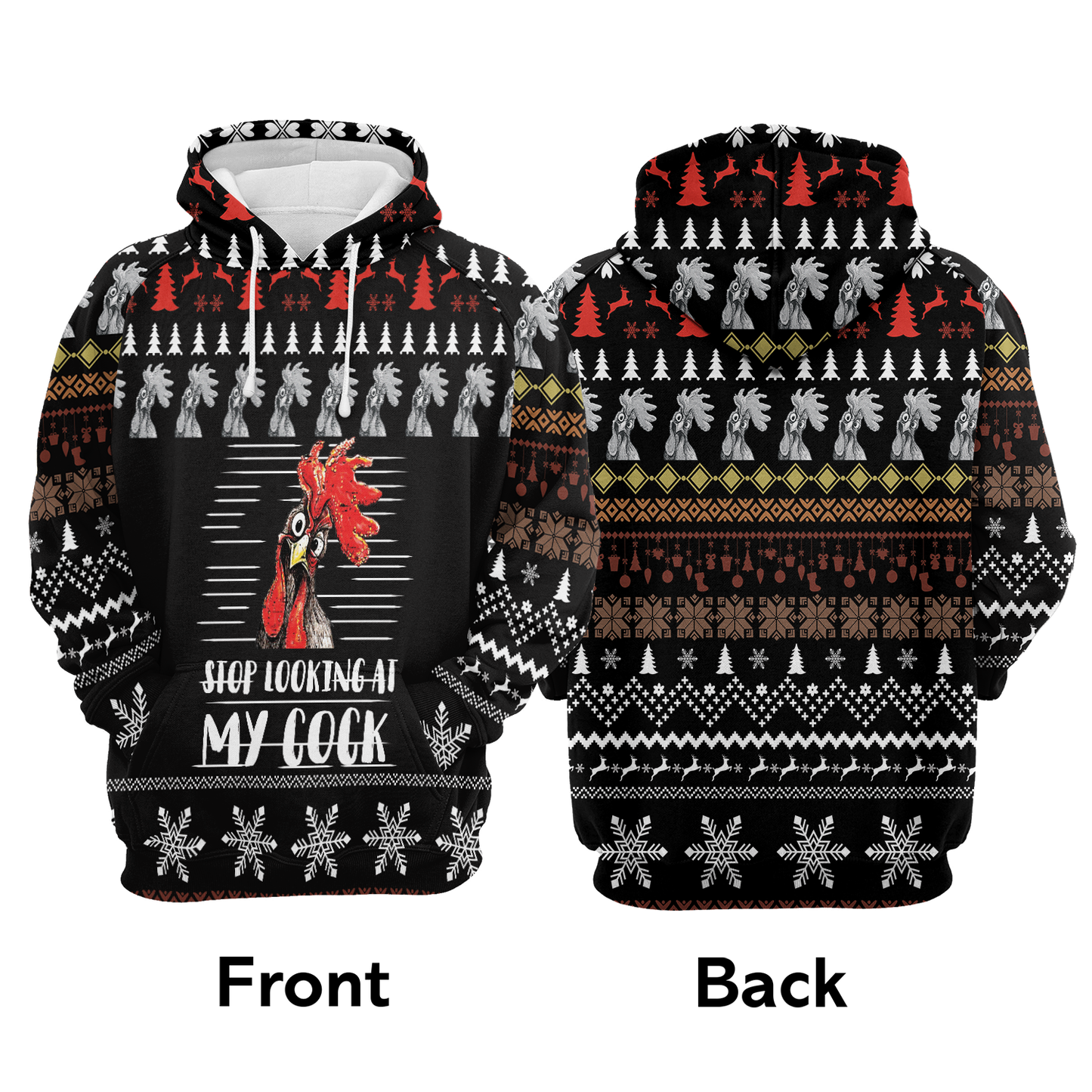 Stop Looking At My Cock All Over Print Unisex Hoodie