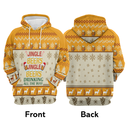 Jingle Beers All Over Print Unisex Hoodie