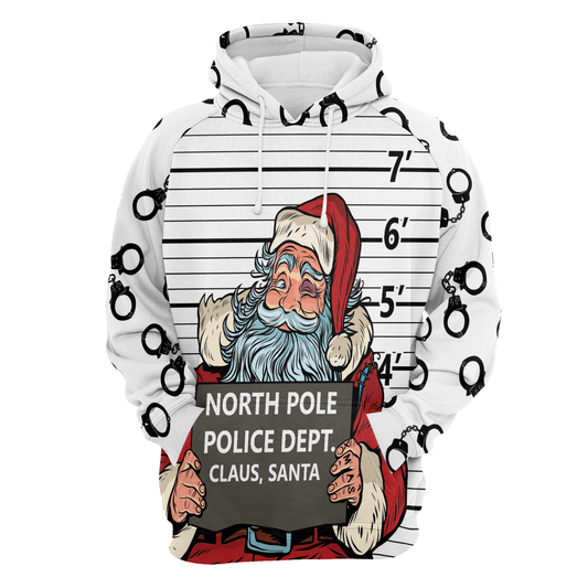 Santa Claus Arrested By North Pole Police All Over Print Unisex Hoodie
