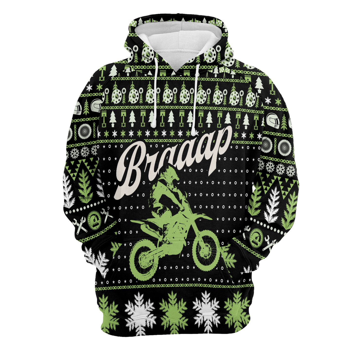 Braaap Moto All Over Print Unisex Hoodie