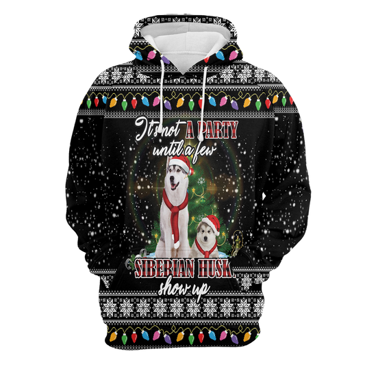 Siberian Husky Show Up All Over Print Unisex Hoodie