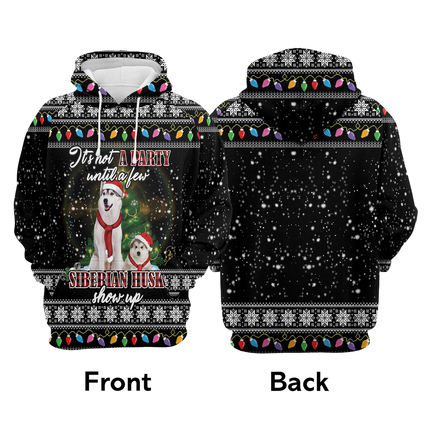 Siberian Husky Show Up All Over Print Unisex Hoodie