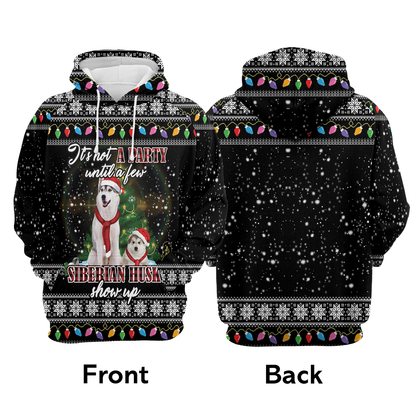 Siberian Husky Show Up All Over Print Unisex Hoodie