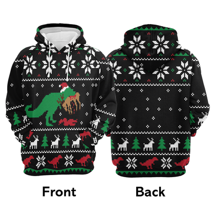 Dinosaur T-rex All Over Print Unisex Hoodie