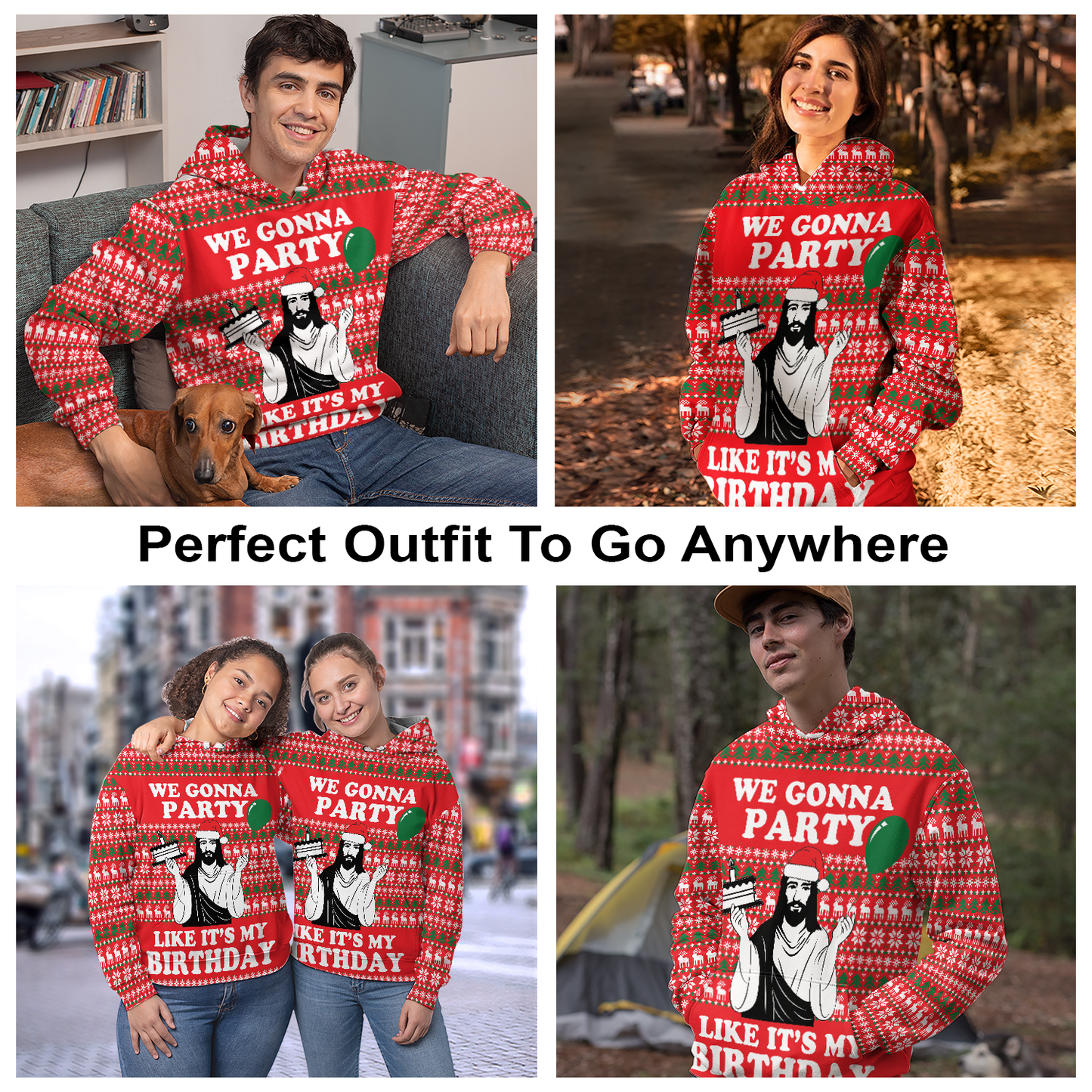 Christian Party All Over Print Unisex Hoodie