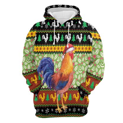 Chicken Cluck-ry All Over Print Unisex Hoodie