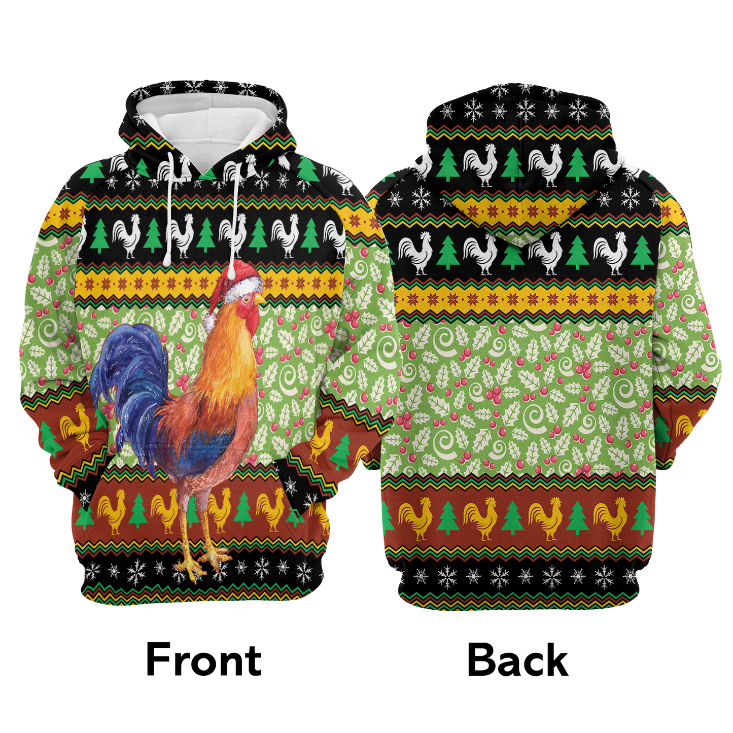 Chicken Cluck-ry All Over Print Unisex Hoodie