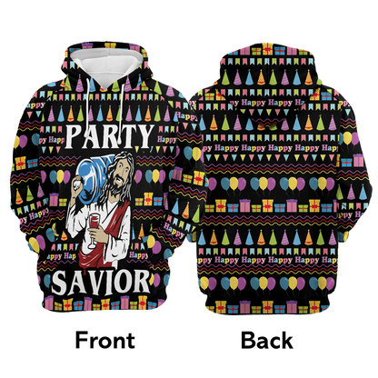 Jesus Party Savior All Over Print Unisex Hoodie