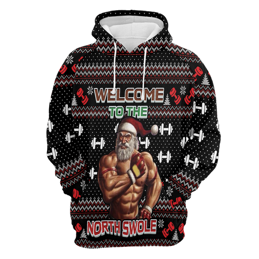 Welcome To The North Swole All Over Print Unisex Hoodie