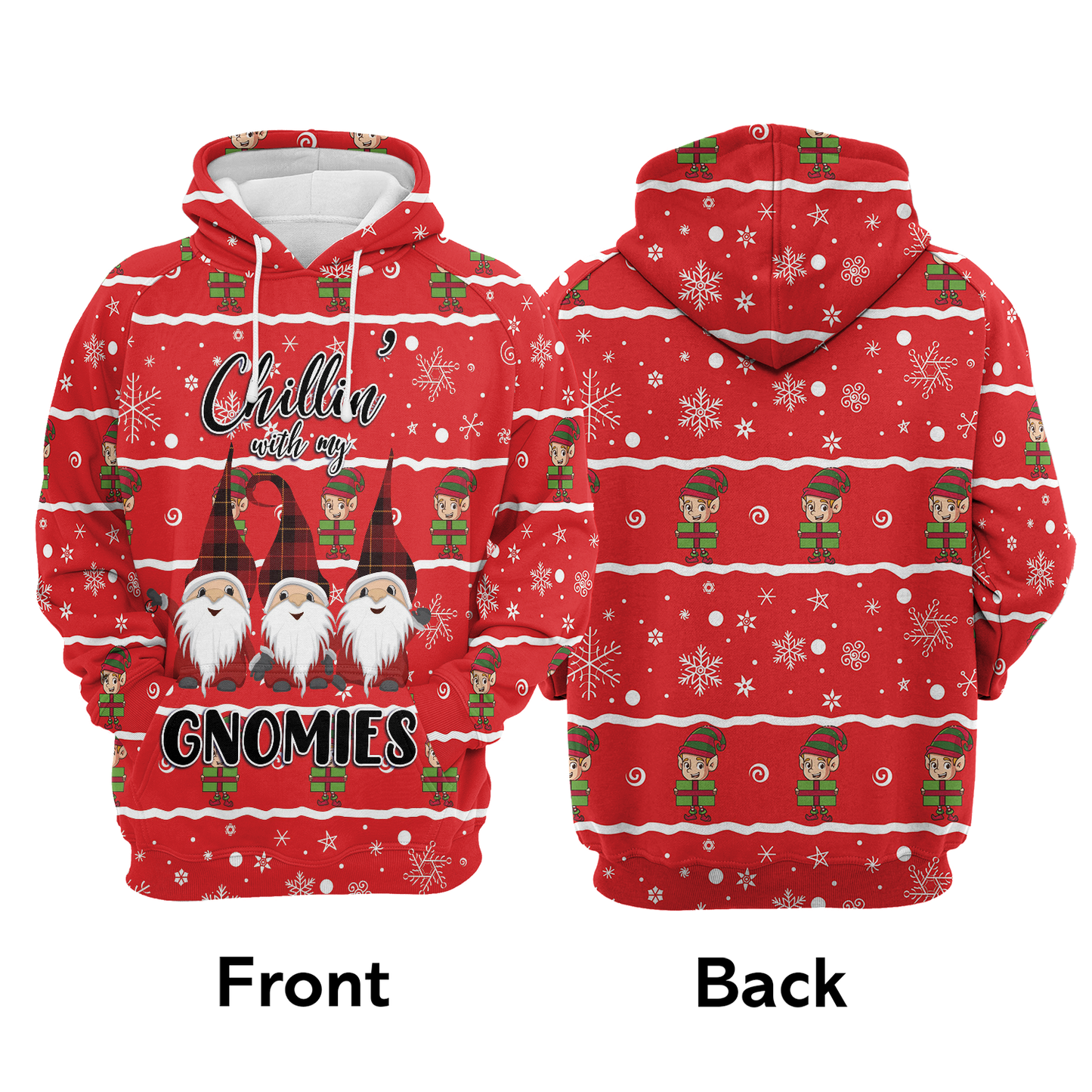 Chillin With My Gnomies All Over Print Unisex Hoodie