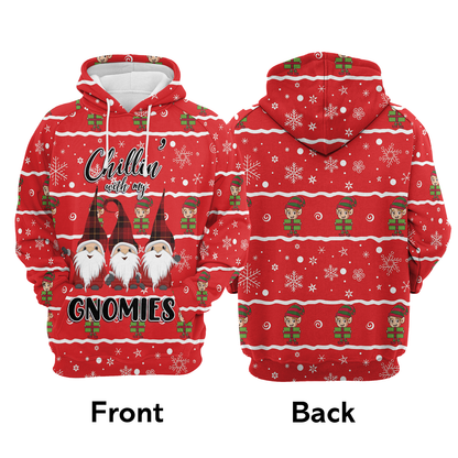 Chillin With My Gnomies All Over Print Unisex Hoodie