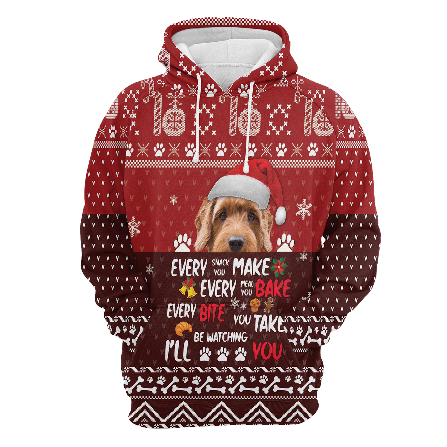 Goldendoodle Will Be Watching You All Over Print Unisex Hoodie