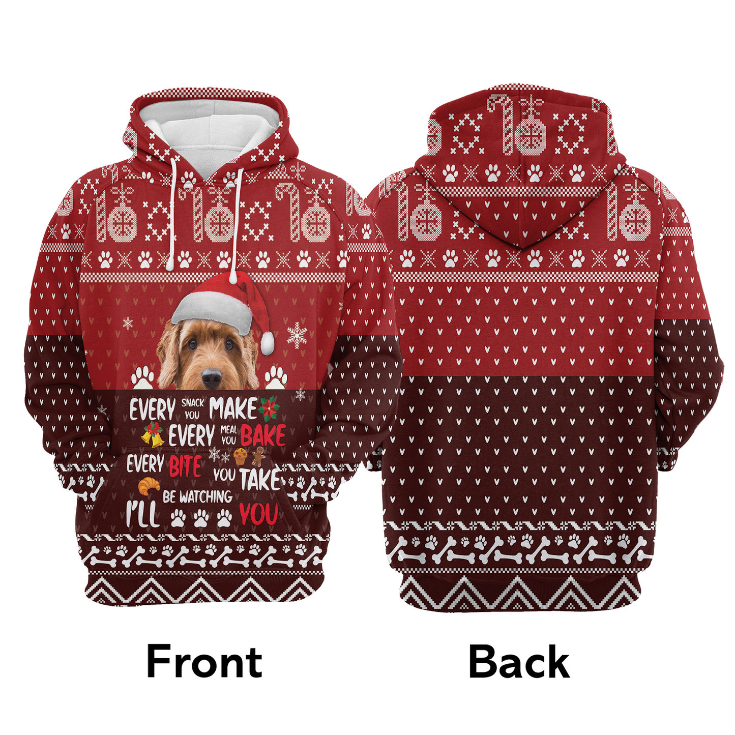 Goldendoodle Will Be Watching You All Over Print Unisex Hoodie