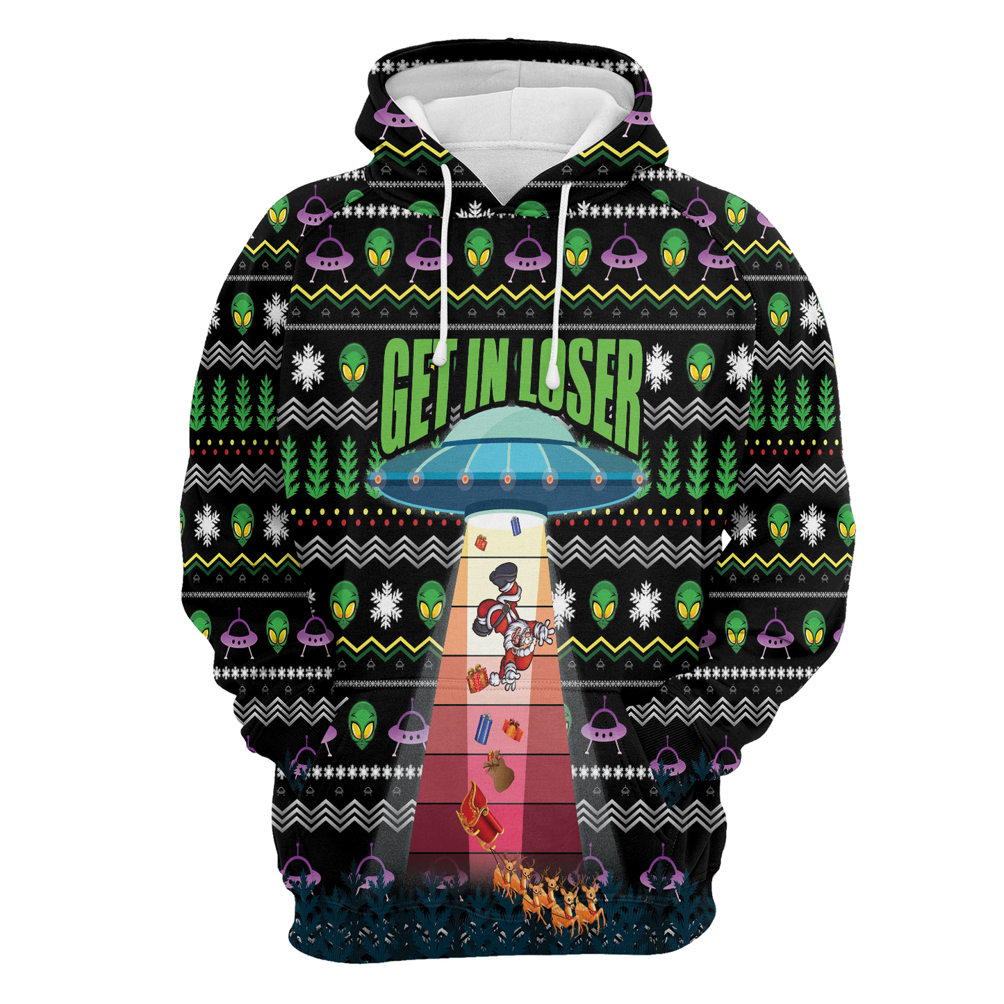 Alien Get In Loser All Over Print Unisex Hoodie