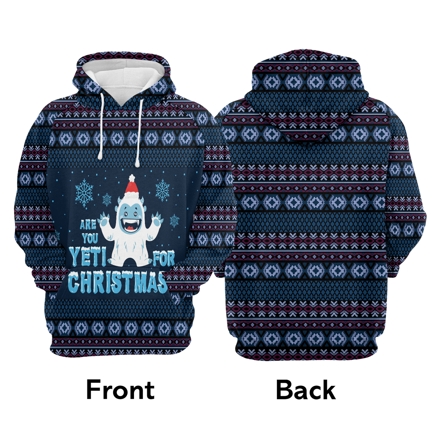 Are You Yeti For Christmas All Over Print Unisex Hoodie