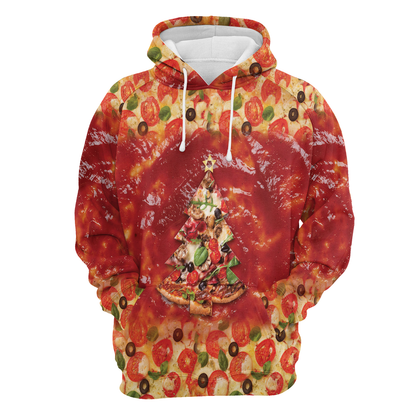 All I Want for Christmas is Pizza All Over Print Unisex Hoodie