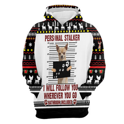 Chihuahua Personal Stalker All Over Print Unisex Hoodie