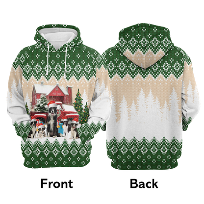 Border Collie Family All Over Print Unisex Hoodie