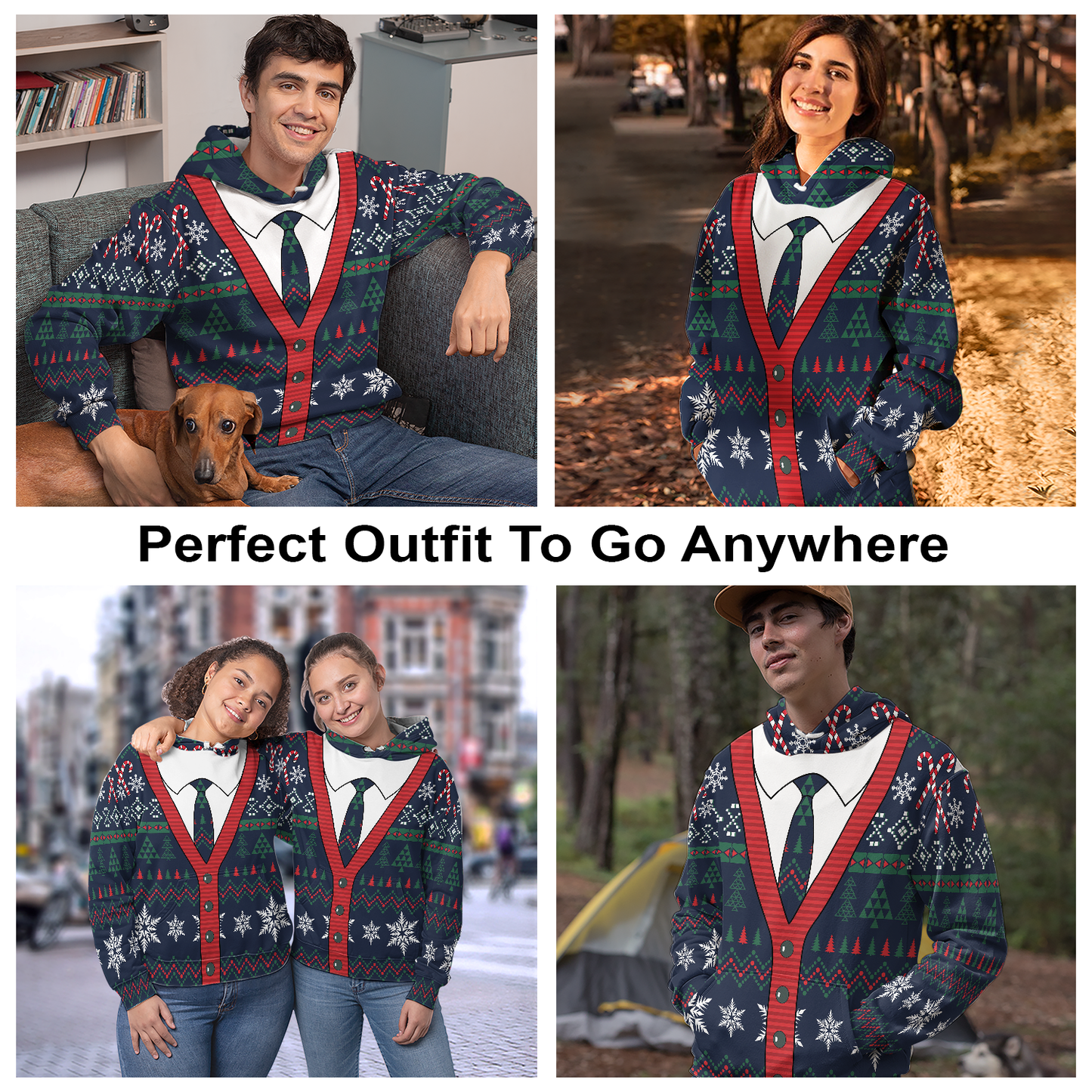 Cardigan All Over Print Unisex Hoodie