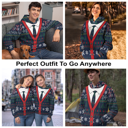 Cardigan All Over Print Unisex Hoodie