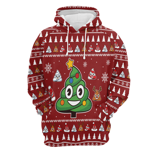 Poop Christmas Tree All Over Print Unisex Hoodie