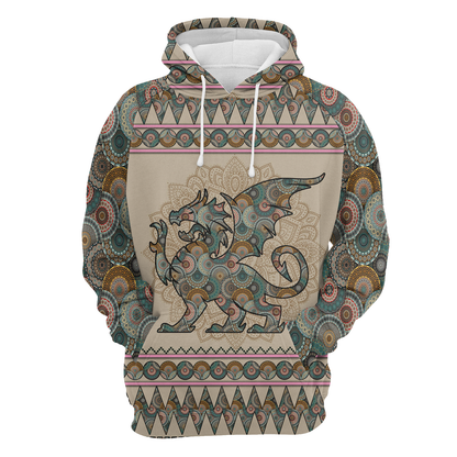 Dragon Mandala All Over Print Unisex Hoodie