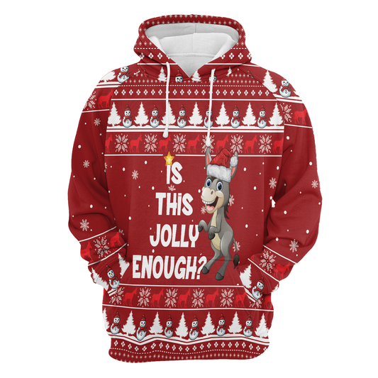 Donkey Is This Jolly Enough All Over Print Unisex Hoodie