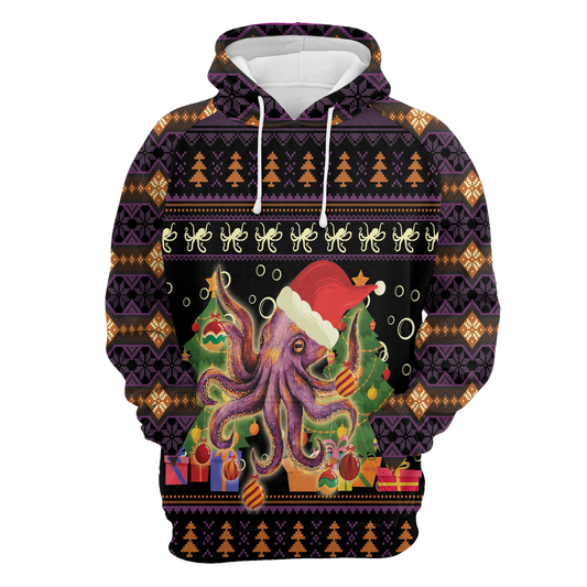 Octopus Ornaments All Over Print Unisex Hoodie