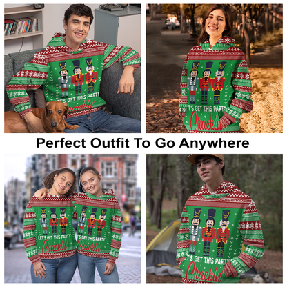 Nutcracker Party Cracking All Over Print Unisex Hoodie