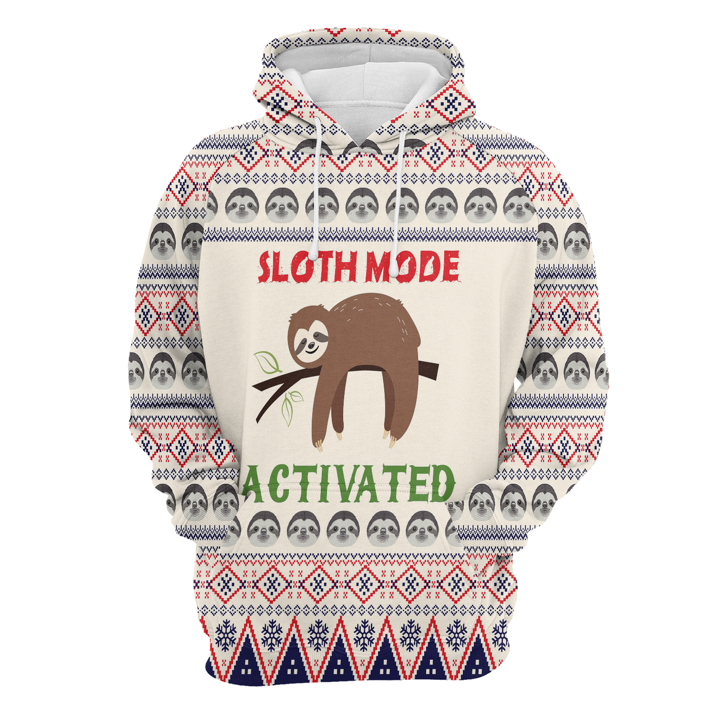 Sloth Mode Activated All Over Print Unisex Hoodie