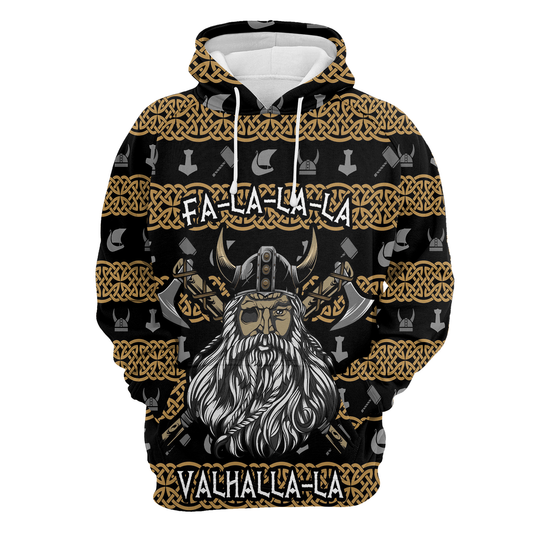 Valhalla Fa La La La All Over Print Unisex Hoodie