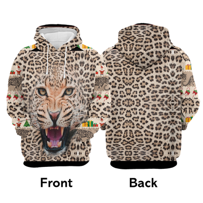 Leopard Face All Over Print Unisex Hoodie