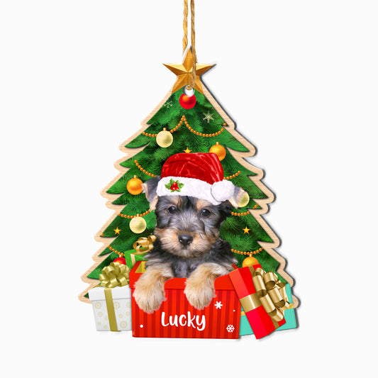 Personalized Australian Silky Terrier Christmas Tree Aluminum Ornament